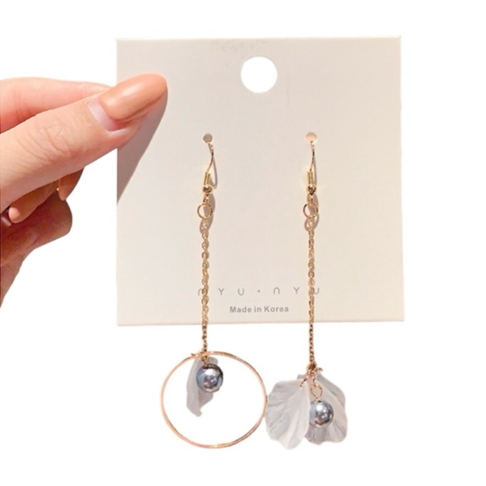 Stainless Steel Asymmetrical Gold Earrings
